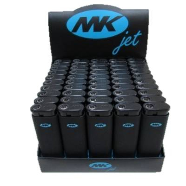 3108A MK JET BLACK TORCH Big Full Size Lighters Refillable Windproof 50Ct 