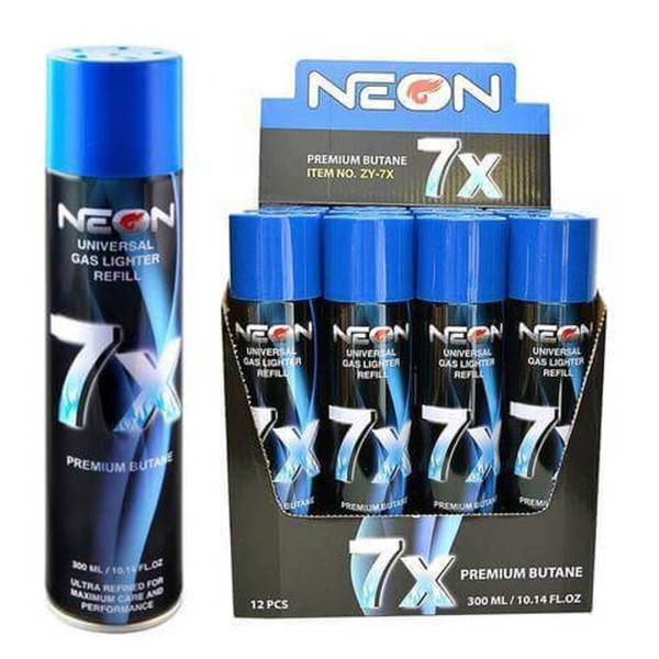 3164 Neon 10.4 oz (300ml) 7X Lighter Butane 12 ct (Doz 12 Units)