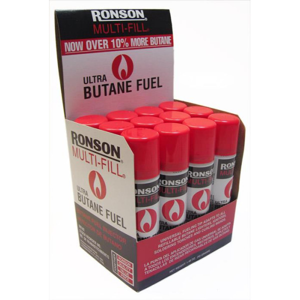 3174 Ronson Butane Gas 12--135 ml /78 Gram