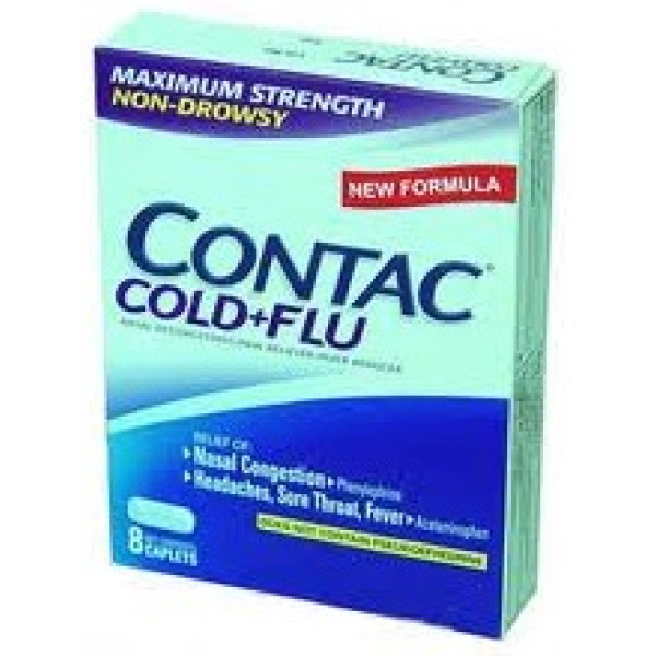 3315 Contac Cold & Flu 8 Ct. Non-Drowsy (6/PK)