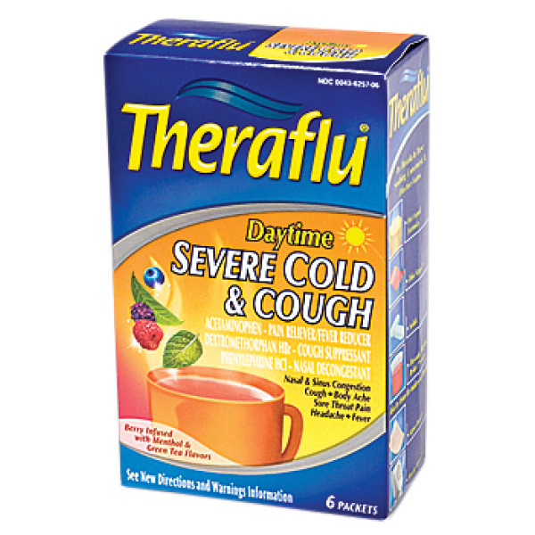 3389 Thera Flu Orange 6 ct Daytime Sever Cold & Cough (3/PK)