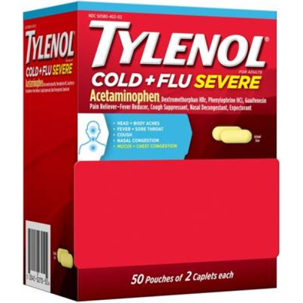 3460C Tylenol COLD + FLU SEVERE Box (25/PK)