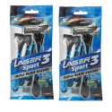 5022 Laser Sport 3 Triple Blade Razor 2PK FOR MEN 