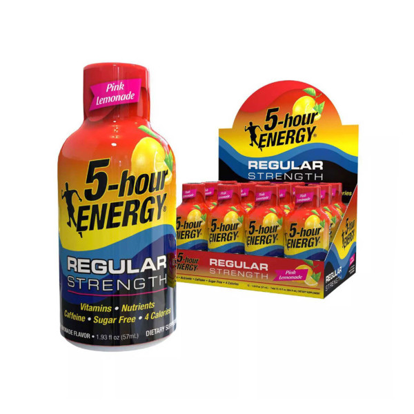 5H221 5-Hour Energy, Regular Strength, Pink Lemonade (12 Count ,1.93 Ounce)