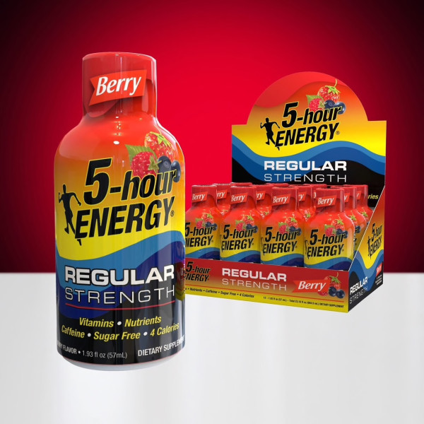 5H221 5-Hour Energy Drink Regular Strength (Berry Flavor) 12 x 1.93 oz