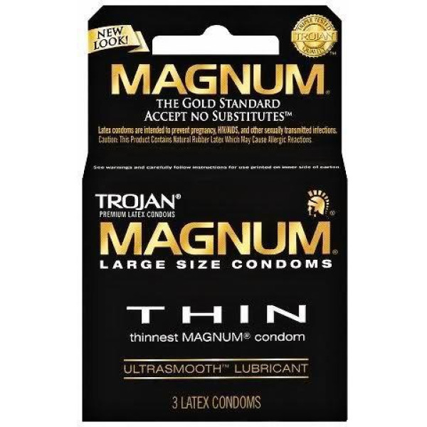 824603 Trojan 3's Magnum Thin (Doz 12 Units)