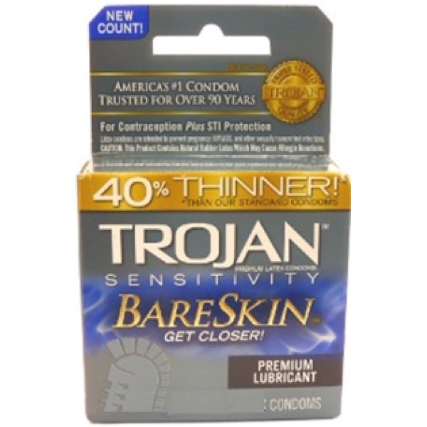822888 Trojan 3's Bare Skin Grey (6/PK) 