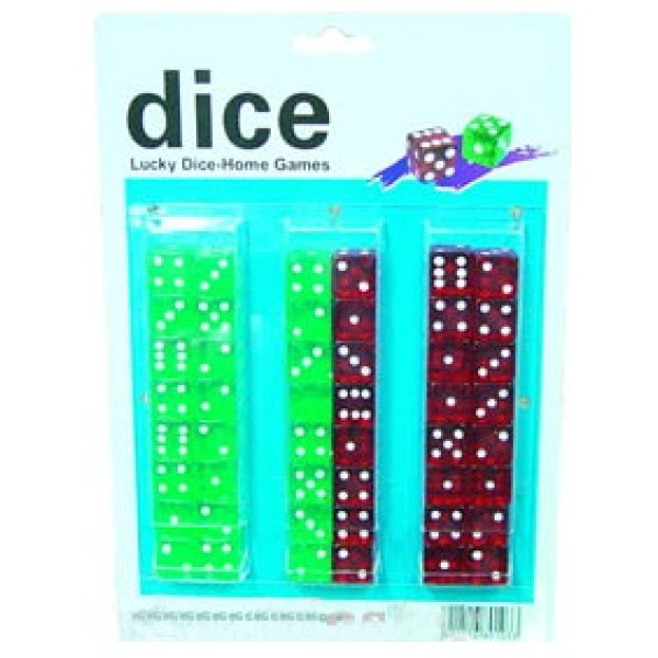 8871 Dice Clear Card (48/PK)