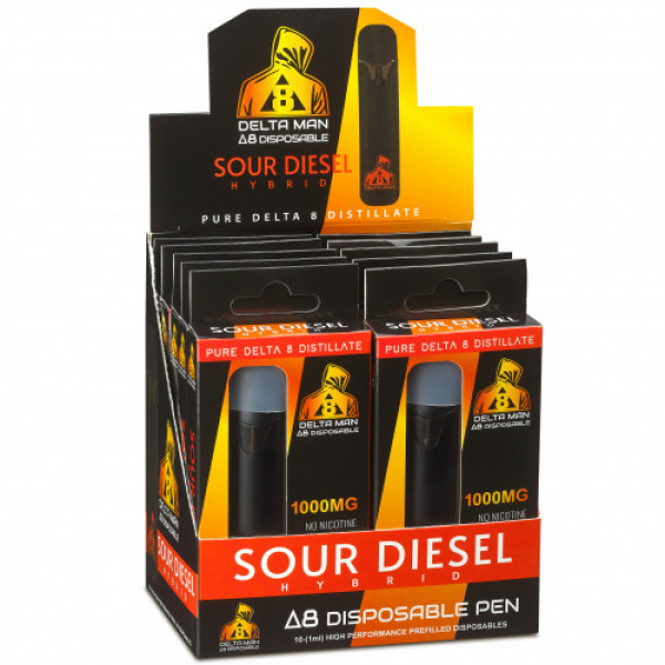 Delta Man - Delta 8 Disposable - 1000mg (10ct Box)