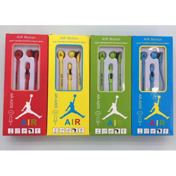 HS1034A Headphones Sport Super Bass Mic Earphone Headsets Wire Cable Headphone Earbuds AIR AR-A20S In-ear 3.5mm