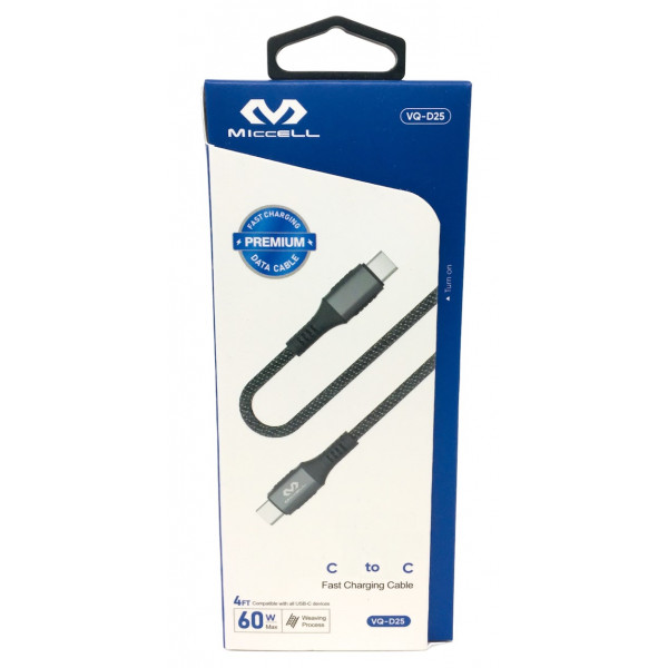 MC1001 Miccell Premium Quick Charge C to C Cable 60W (VQ-D25)