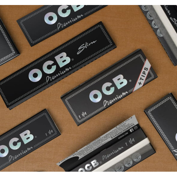 OCB-90327 OCB Premium Slim 24 Booklets Cigarette Rollin Paper