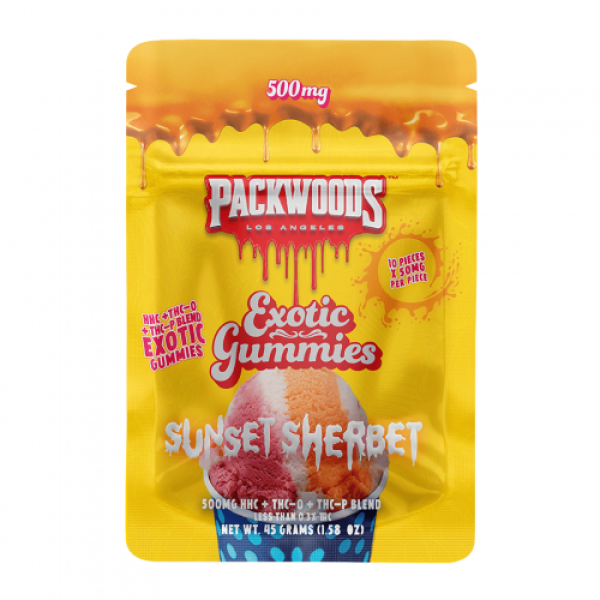Packwoods Exotic Gummy Bags 500mg (10ct Display)
