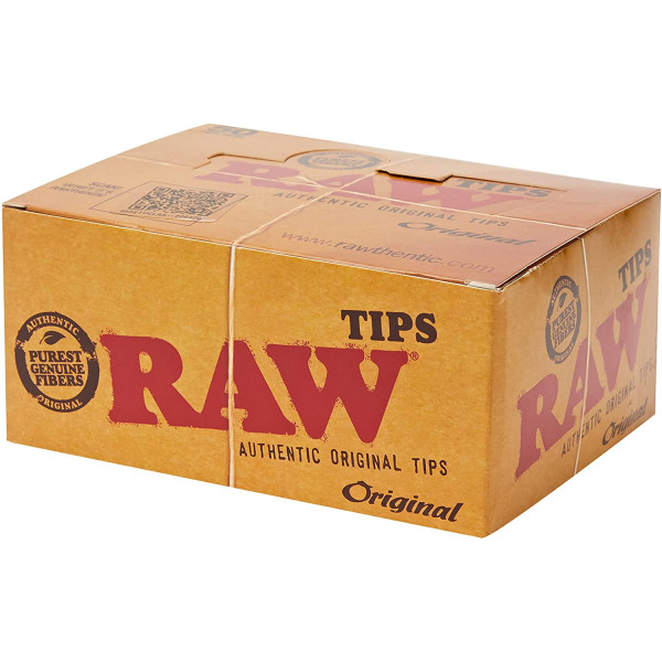 RAW-17740 Raw Natural Paper Tips, Brown, Pack of 50