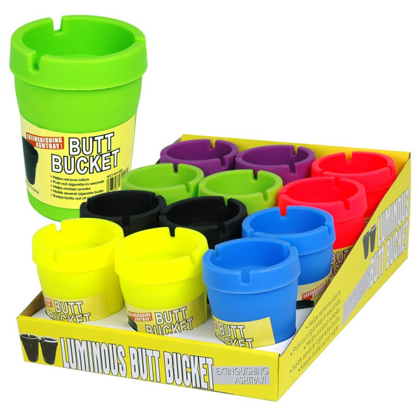S1868 Luminous Butt Bucket Ashtray 12ct