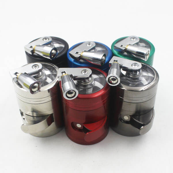 S1870 Tobacco Grinder with Handle & Side Opening 1ct