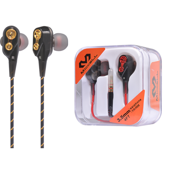 HS75 Miccell Earphone 4ft Cable [H08] Acrylic pack