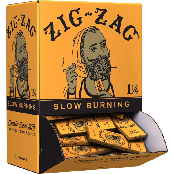ZIGZAG-01700 ZIG-ZAG ® Rolling Papers 1 1/4 French Orange - Display Box - (48 Booklets of 32 papers)