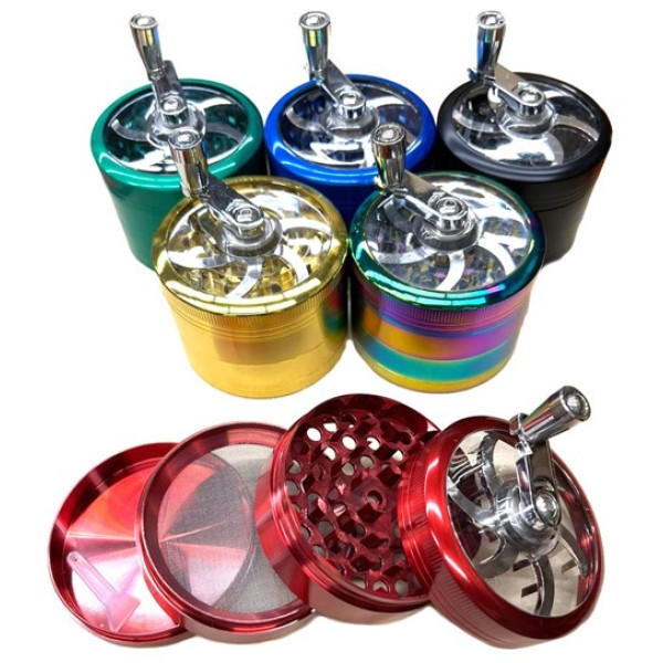 Grinder 2.5 inch,4 piece grinder for large with clear top,Zinc alloy grinder 