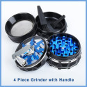 Grinder 2.5 inch,4 piece grinder for large with clear top,Zinc alloy grinder 